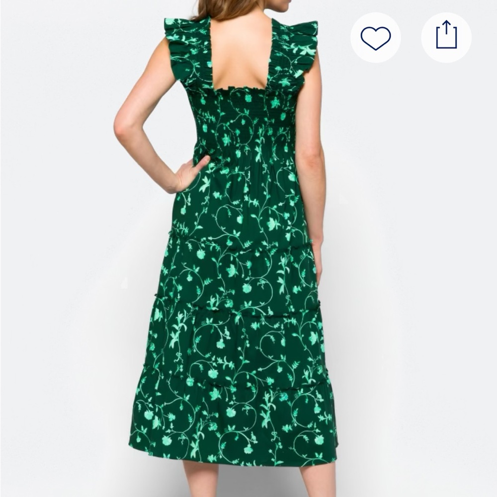 Hill House Green Floral Midi Dress - Picture 4 of 7